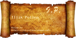 Illik Polina névjegykártya